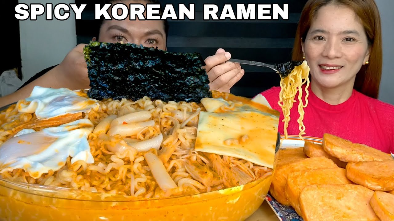 SPICY KOREAN RAMEN NOODLES MUKBANG | MUKBANG PHILIPPINES