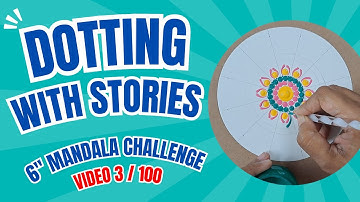 Dot Mandala for Beginners | Step by step | 6" Dot Mandala | 3/100 | 2025 | ATM Creations