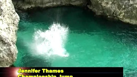 Jennifer Thames Cliff Jumps at Ricks Cafe