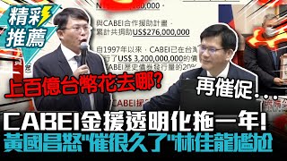 把台灣當提款機CABEI金援透明化拖一年黃國昌怒「催很久了」林佳龍尷尬反應曝光【CNEWS】