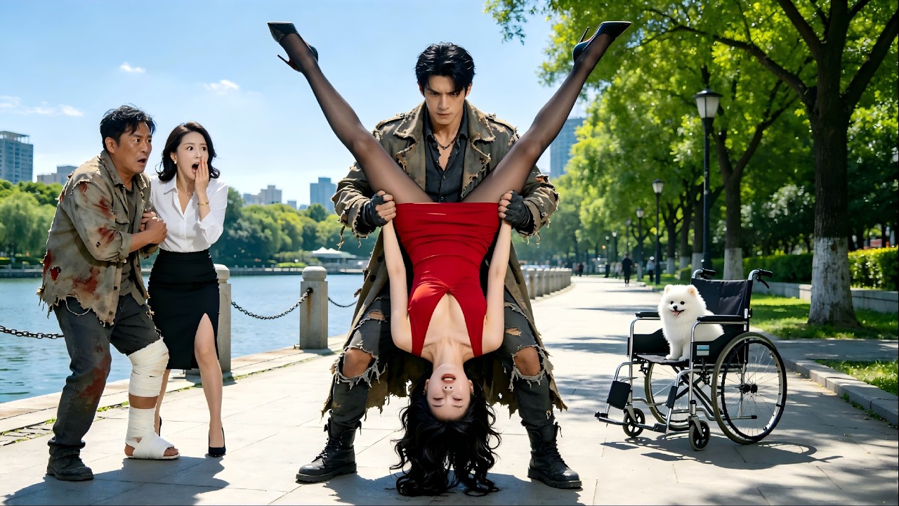 A female thug bullied a disabled, honest man on the street, but unexpectedly, the inconspicuous poor young man next to her turned out to be a top boxing champion. He grabbed her legs and did a handstand spread, screaming and begging in terror. #短劇 #男頻 #窮小子 #神醫 #逆襲 #女總裁 #全集