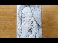 A Sad Girl - Drawing Tutorial/Pencil sketch drawing