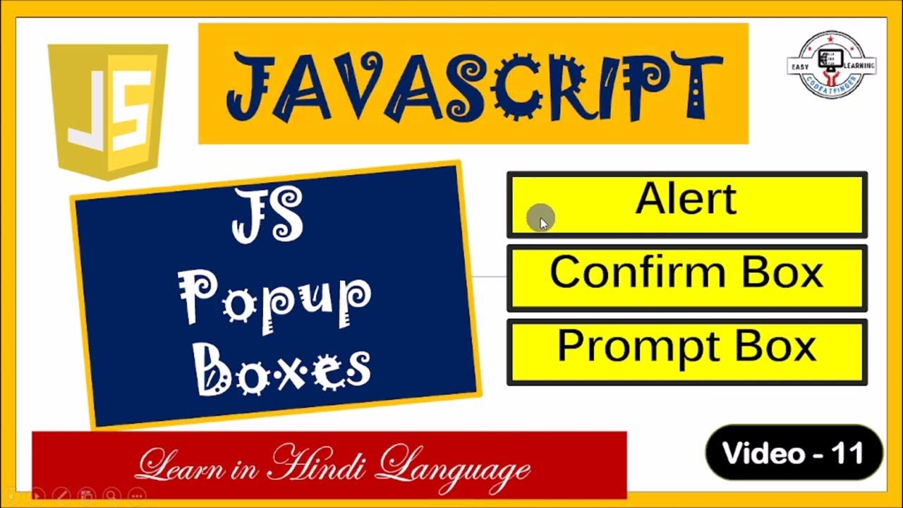Dialog boxes in JavaScript (Hindi) Video 11 YouTube