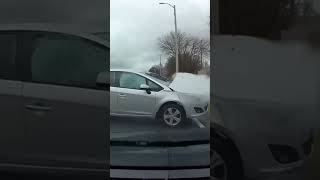 Wet Road Skid 🥺😨 #amazingshorts #shortsviral #cameracaught #cctvfootages #accidents #viral