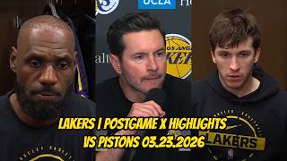 Lakers Vs Pistons Postgame Interviews X Highlights March 23, 2026