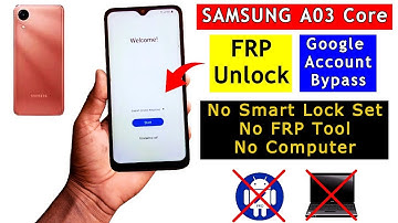 Samsung A03 Core FRP Bypass Android 11 | Without PC (SM-A032F/DS) Google Account Unlock 2024
