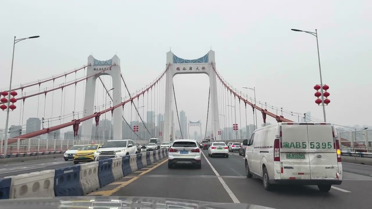 4K Daytime Immersive Drive｜Chongqing｜From Zengjiayan Tunnel to Caiyuanba Bridge