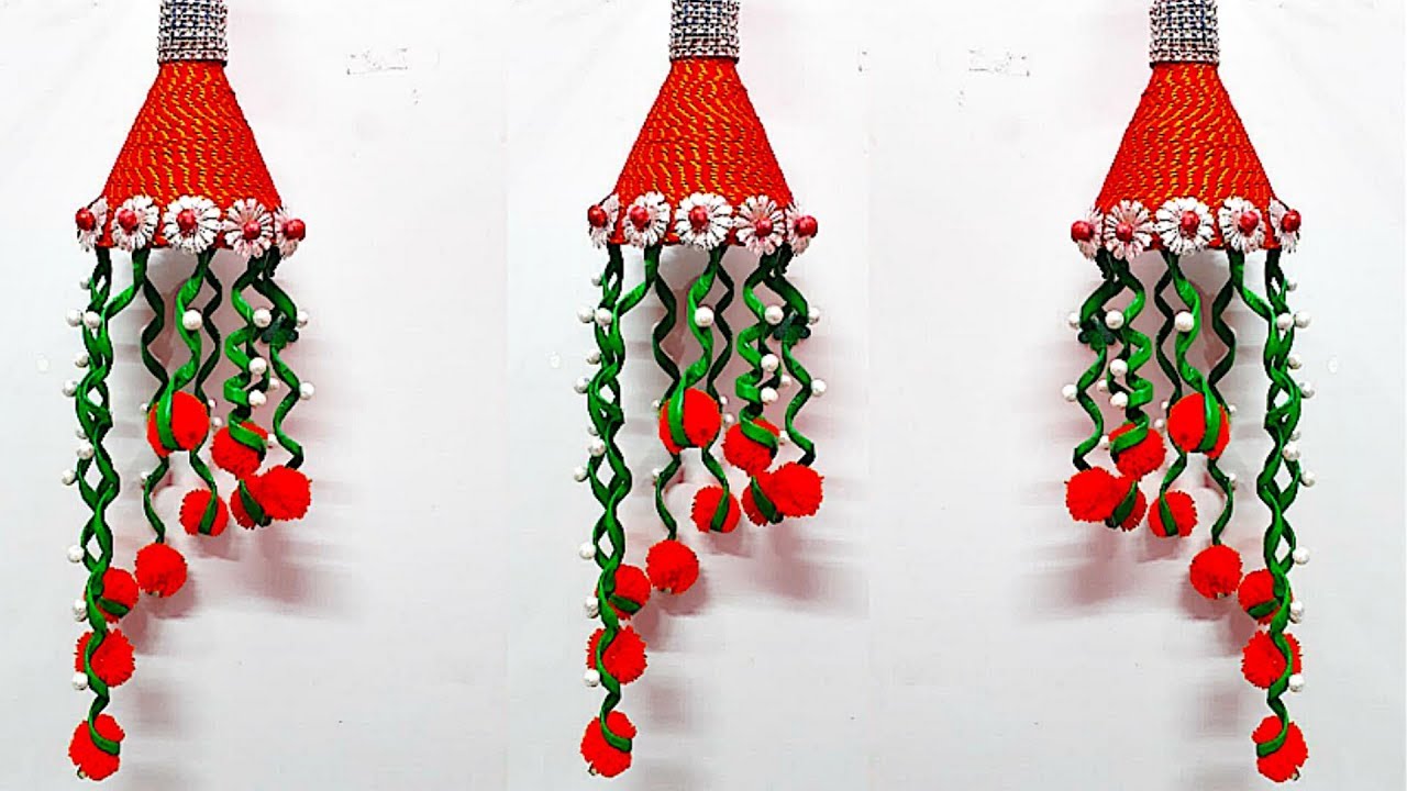 Wind Chime/jhumar/Wall Hanging From plastic bottle & NewspaperJhumar