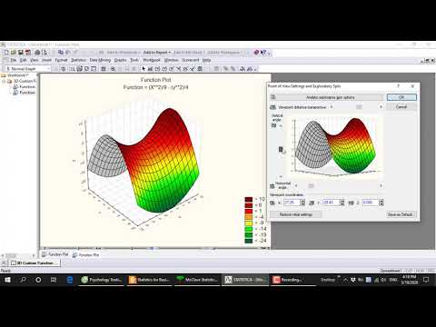 3D Function Plot in Statistica 12