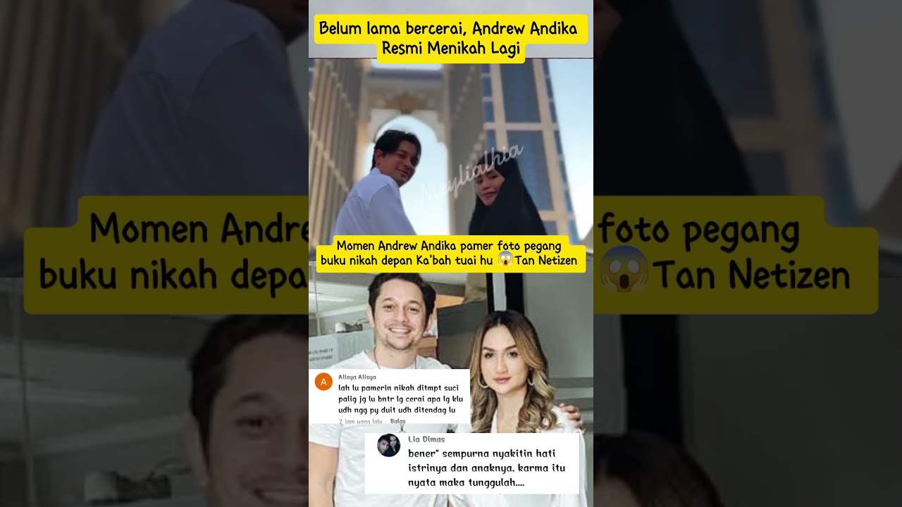 Andrew Andika Menikah Lagi! Poser Buku Nikah di Depan Ka’bah Tuai Reaksi 