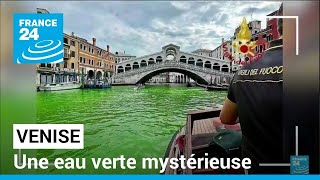 Eau verte dans le Grand canal de Venise : mystère sur l'origine de la coloration • FRANCE 24