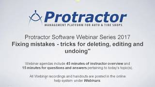 Webinar 13 - Part 1 - Fixing Mistakes