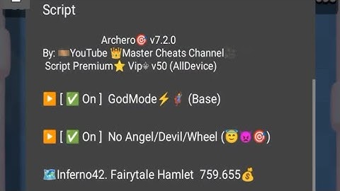 Archero - Hack New GodMode / DropsJewel lv2 / Max Items/ Unlimited Gold - Script v50