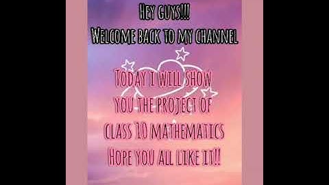 Class 10th Maths Project File   2021-22