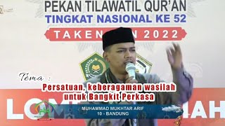 1st Place: Muhammad Mukhtar Arif (Bandung) in the Tausyiah Category || RRI National PTQ 2022