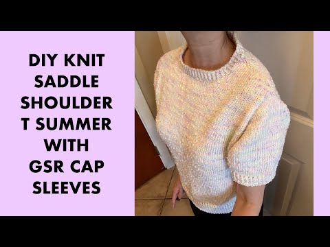 Saddle Shoulder Summer T Shirt with GSR Sleeves #summersweater