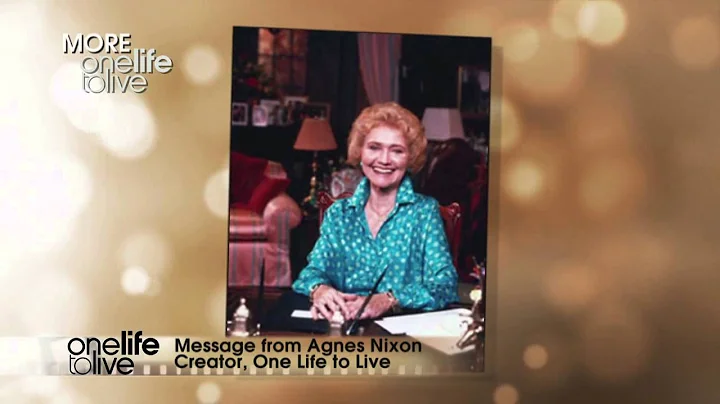 Letter from Agnes Nixon on the 45th Anniv of OLTL