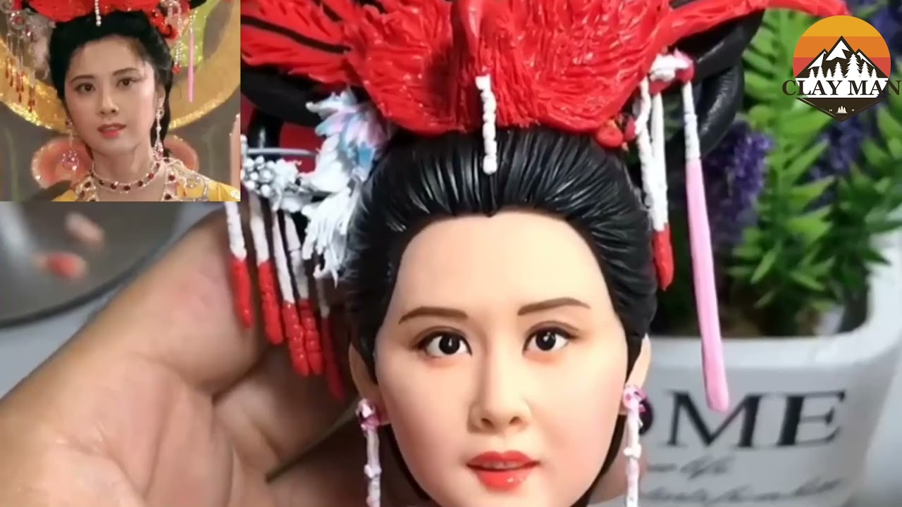 Clay sculpture Famous actress made from polymer clay YouTube