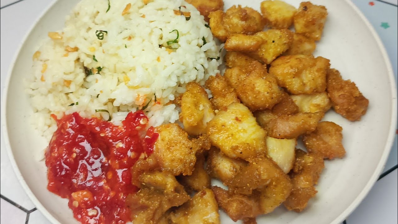 Bikin nasi daun jeruk ayam karage yang enak dan simpel 