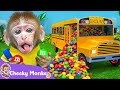 Wheels on the bus  colorful candy bus by cheeky monkey  nursery rhymes  kids songs