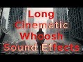 Long Cinematic Whoosh Sound Effects Compilation 🎧 | Epic Trailer &amp; Transition SFX (No Copyright)