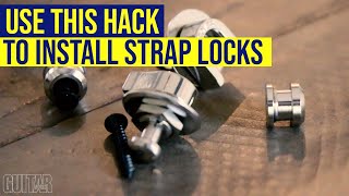 Here&#39;s a little known hack to install guitar strap locks