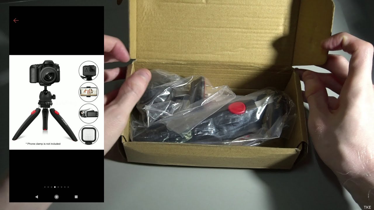 Unboxing and setup Andoer Mini TableTop Tripod