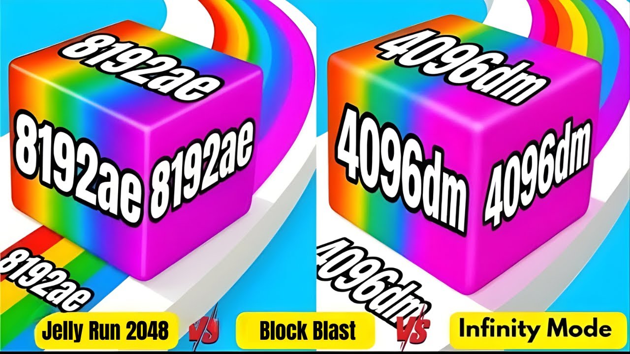 Jelly Run 2048 🧊 Block Blast 💥 JeIly Run 2048 nfinity Mode – Mega Challenge Gameplay