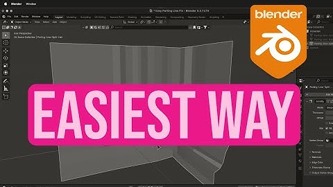 Easiest Way to Make Thin Parting Lines in Blender