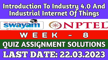 NPTEL Introduction To Industry 4.0 And Industrial Internet Of Things Week 8 Quiz Assignment Solution