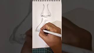 #Nose drawing Tutorial #Art#N for nose#still learning#@paint with Smita