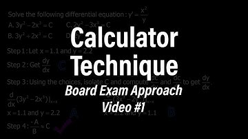 Differential Equations (Calculator Technique 1)