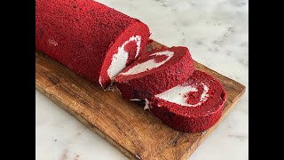 BRAZO DE GITANO RED VELVET CON CREMA DE QUESO