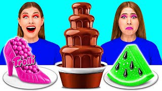 Download lagu Chocolate Fountain Fondue Challenge | Amazing Cooking Hacks by Happy Funny