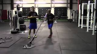 Split Stance Single-Arm Landmine Press