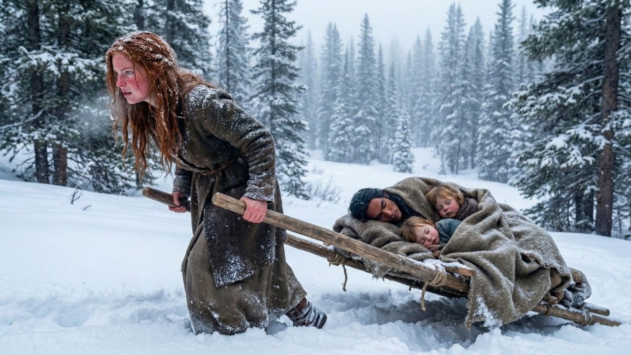 A Widow Saved a Frozen Man and His Twins in a Blizzard—Unaware He Was a Wealthy Apache Heir.