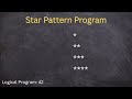 Star Pattern Program using java language, Logical Program -42