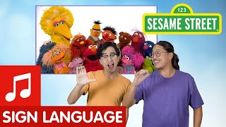 sesame street sing the sesame street alphabet song in american sign language asl