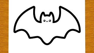 COMMENT DESSINER UNE CHAUVE-SOURIS MIGNONNE POUR HALLOWEEN | Dessins faciles