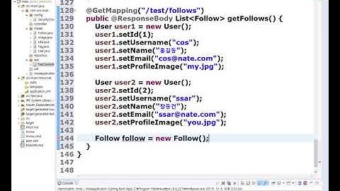 스프링부트 JPA인스타그램 4강   모델 만들기follow