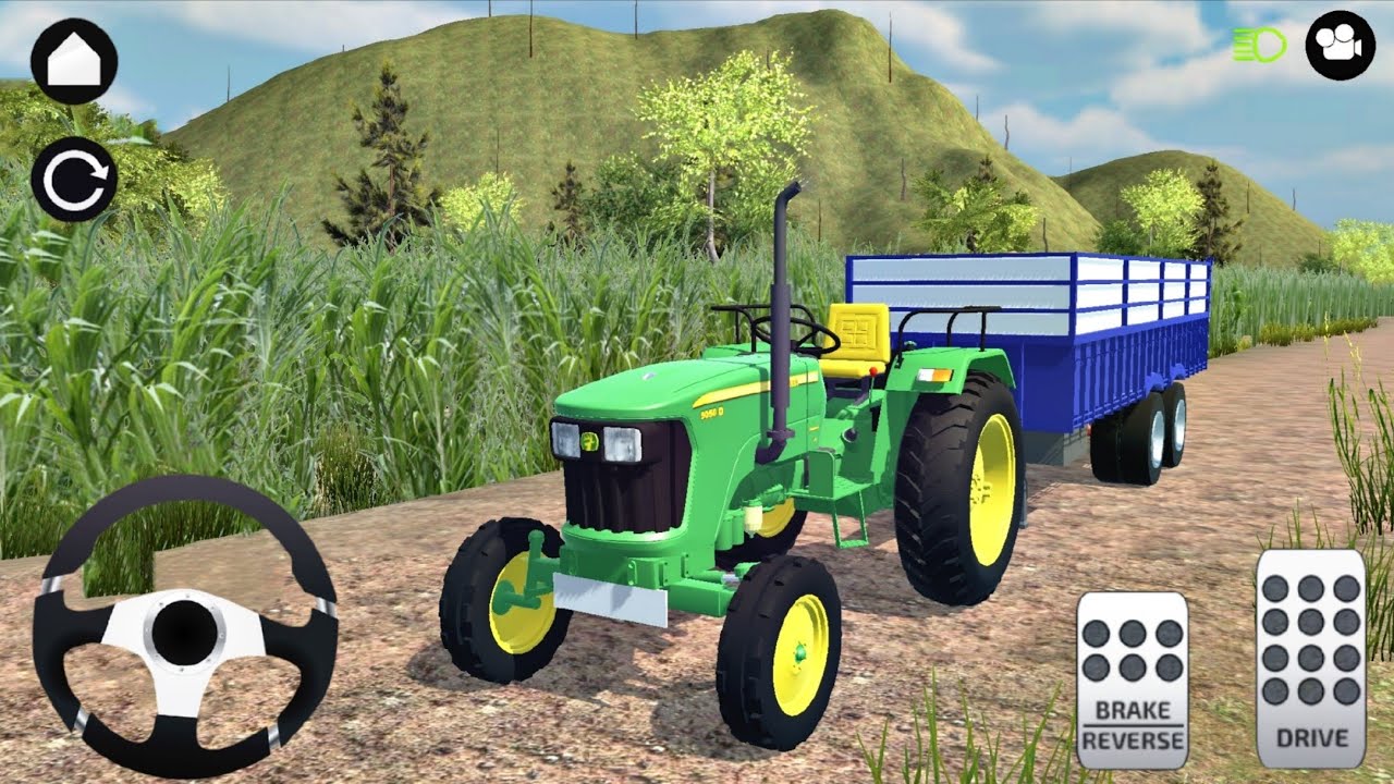 New John Deere 4X4 Tractor Extreme OffRoad Driving - Indian Tractor Simulator 3D : Android Gameplay