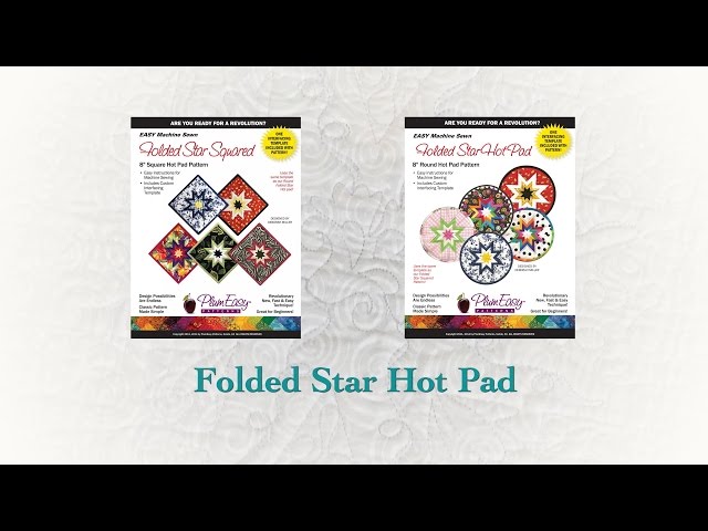 PlumEasy Patterns Folded Star Square Hot Pad Ptrn PlumEasy Patterns Folded Star Square Hot Pad Ptrn