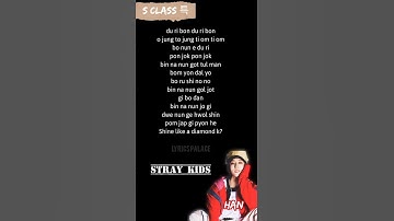 Thumbnail of Stray Kids "S Class 특" Han's rap with easy lyrics #shorts