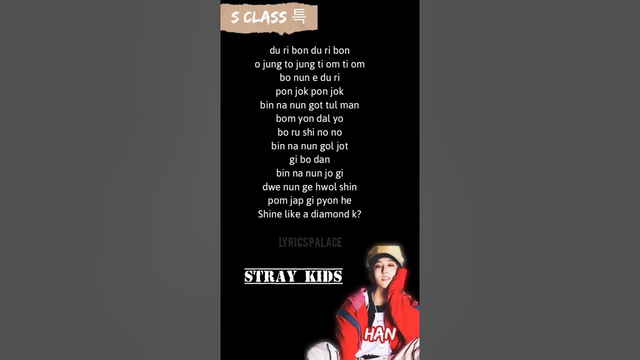 Stray Kids "S Class 특" Han's rap with easy lyrics #shorts