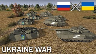 MASSIVE RUSSIAN TANKS T 14 ARMATA VS UKRAINIAN TANKS T 84BM OPLOT \ MowAs2 Battle Simulation