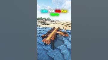 Easy Simple Boat Dock Minecraft 1.21+🛶😱-  #shorts #minecraft #hindi #freefire