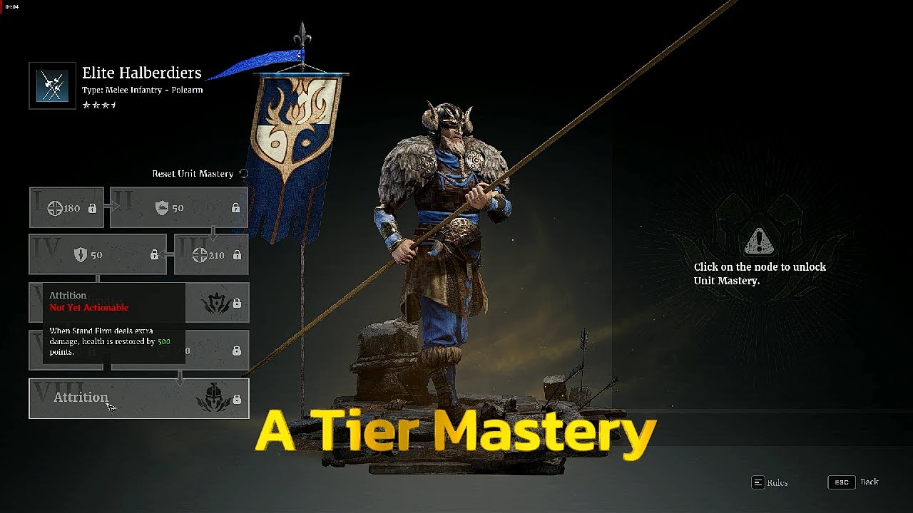 Elite Halberdiers T3 Mastery Nodes/Points