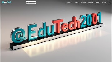 Design 3D Text in Spline | Easy & Stylish Typography Tutorial | Spline | EduTech2001