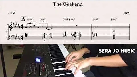 SZA - The Weekend with Lyrics (piano cover) ● Sheet Music available HERE ▸