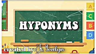QUARTER3/ENGLISH 3/HYPONYMS/MELC-BASED